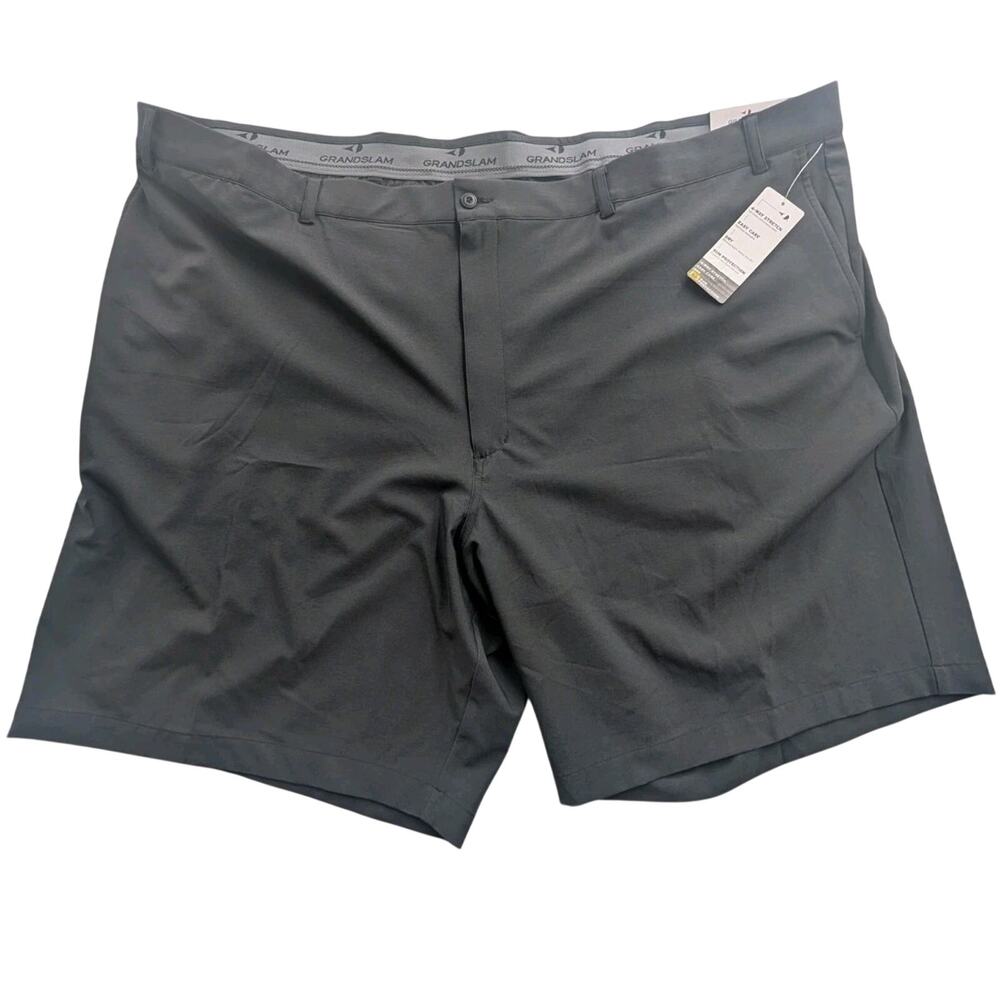 Grand Slam Men's Size 54 Golf Shorts 9" Inseam Caviar Heather Stretch Waist NWT
